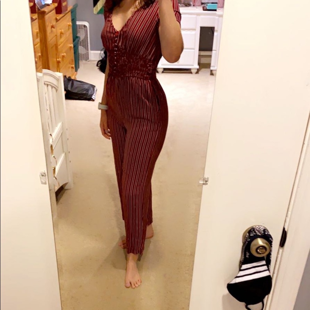 Red and Blue Jumpsuit